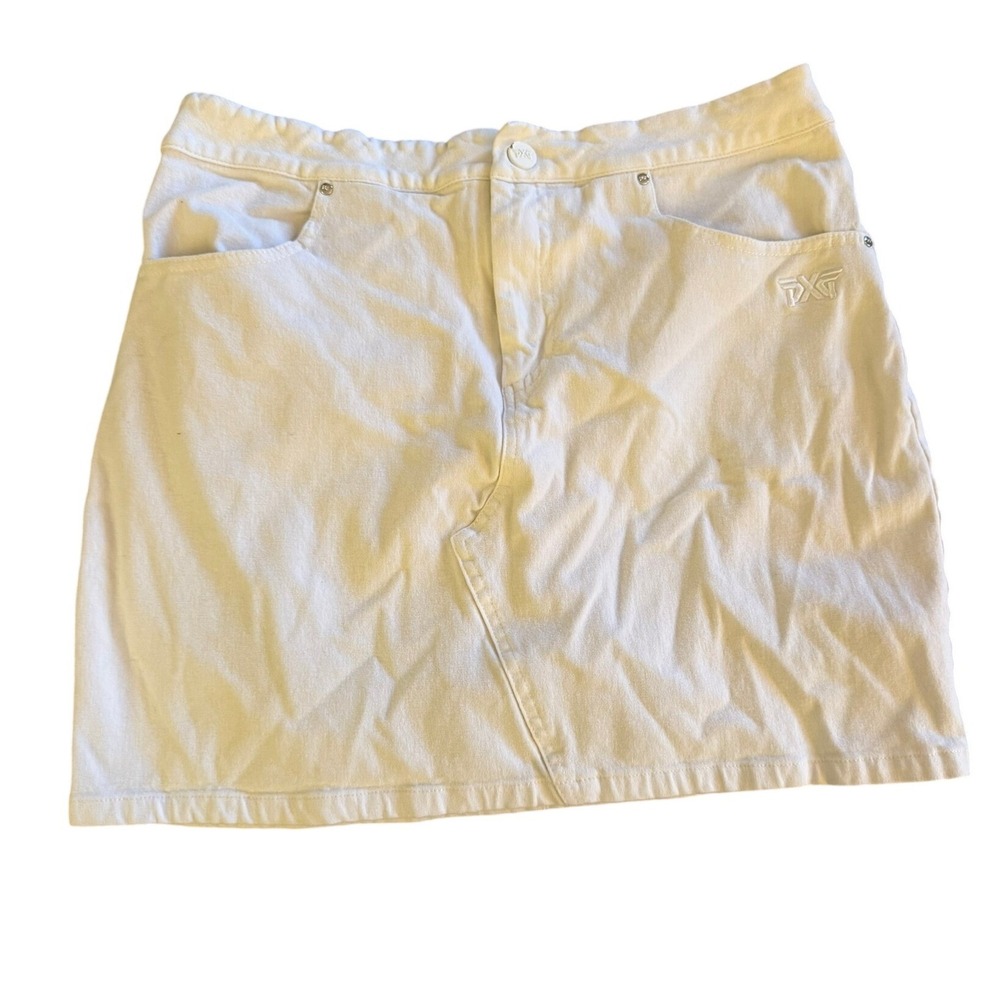 PXG $150 Women's White 3-Pocket Golf Skort Skirt Sz Medium